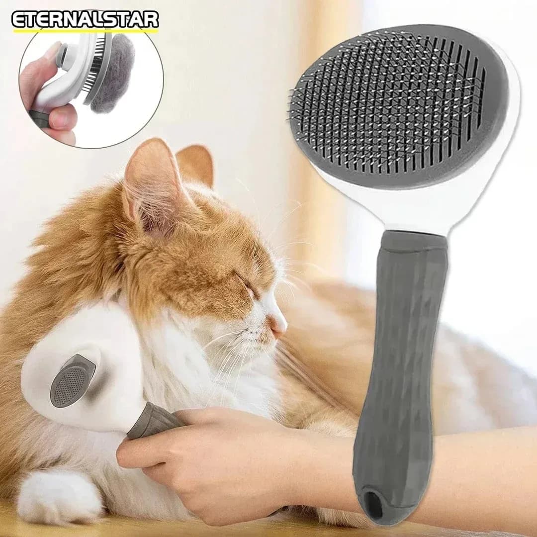 1/2/3PCS Pet Hair Removal Brush Dog Hair Comb Stainless Steel Automatic Hair Fading Cat Comb Pet Cleaning Grooming Supplies