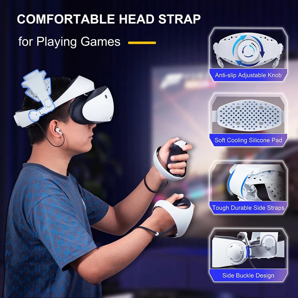 Adjustable head band Breathable comfort band Improved support Weight reduction bracket for PS VR2 headphone accessories