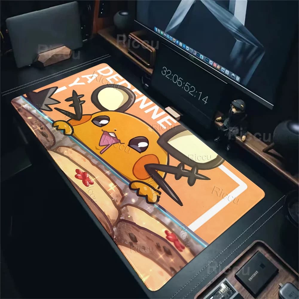Pokemon Dedenne Tree of Repose Gaming Mouse Pads Extended Desktop Mats Anti-slip Rubber Computer Keyboard Locking Edge Desk Pads