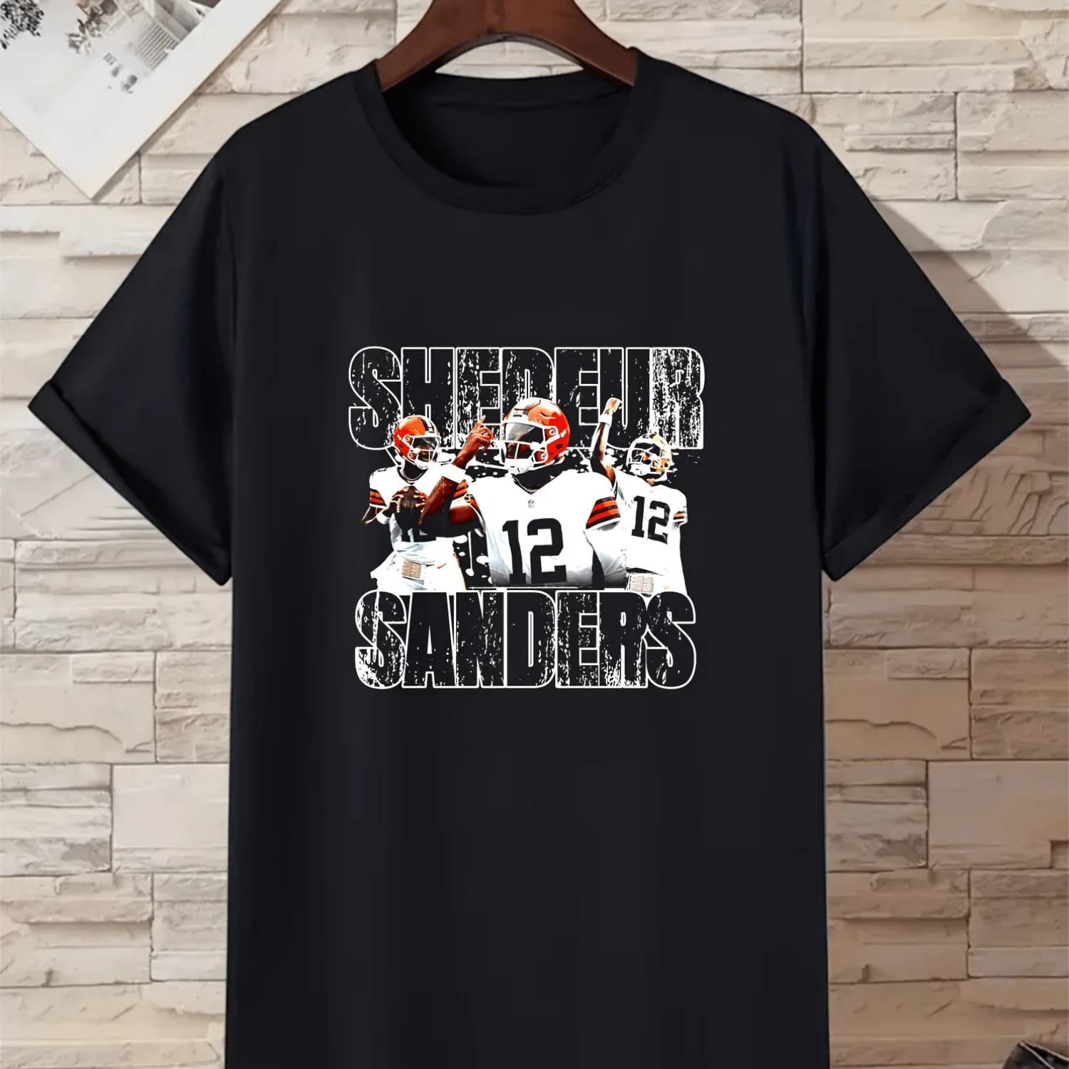 The Bold Shedeur Sanders Graphic It Pairs Well with Sneakers or Jeans to Make a Statement. Perfect for Couples, Gifts, or Special Occasions Like Christmas, Halloween, or Valentine's Day. - Durable Quality Everyday Casual T-Shirt