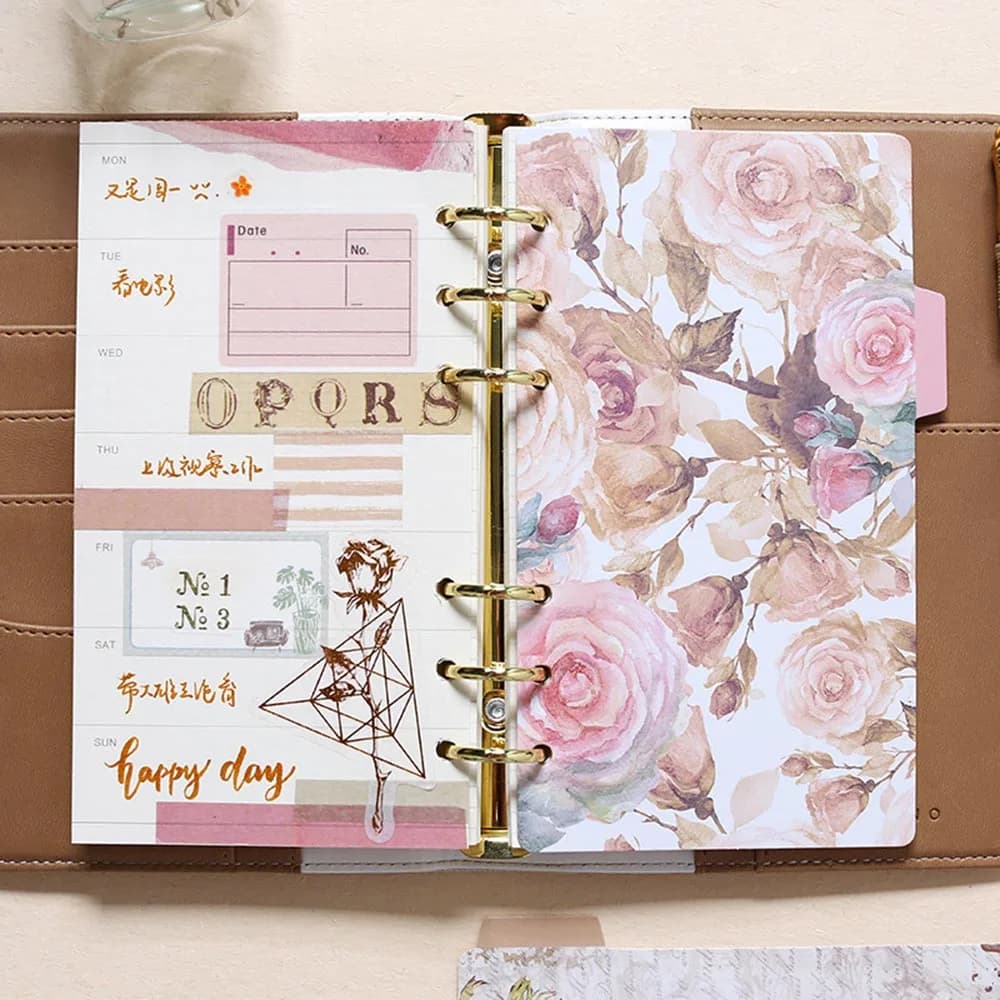 Divisori per Quaderni A5 A6 con 6 Fori, Accessori per Agende e Planner, Divisori per Carta Stile Caramella, Indicizzatori per Quaderni