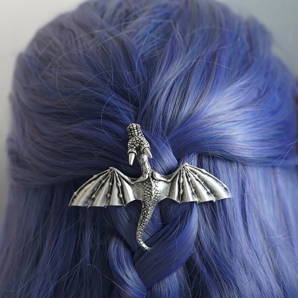 Vintage Viking Dragon Hairpin Elegant Unique Flying Dragon Hair Clip Personalized Hair Accessory Retro Spring Clip