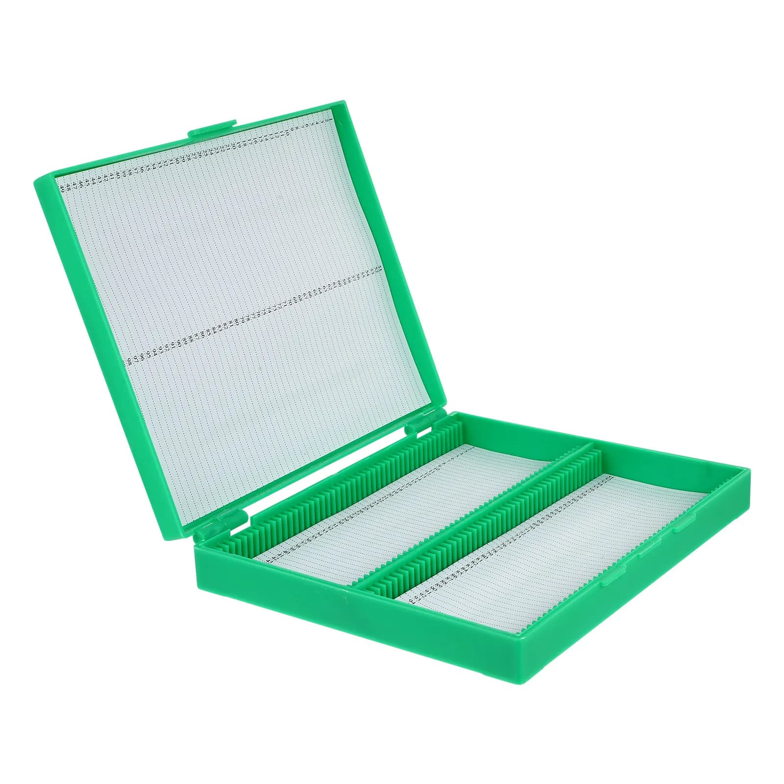 Microscope Slide Storage Box Plastic Multi Slot Design with Identification Sheet for Easy Tracking of Prepared Biological