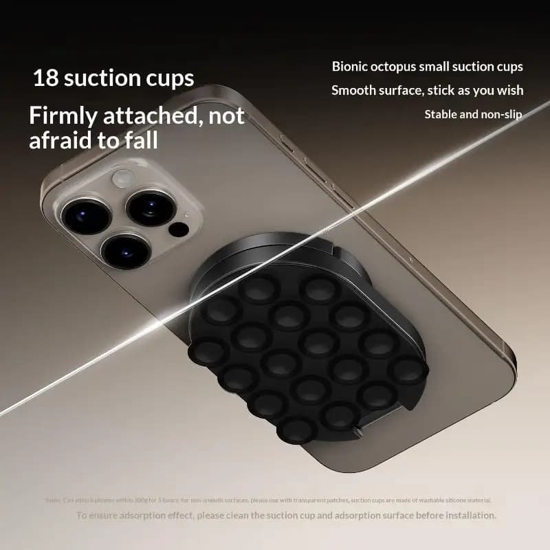 Foldable Rotatable 3 In 1 Mini Suction Cup Magnetic Car Phone Holder Vacuum Adsorption Super Stable Car Accessories