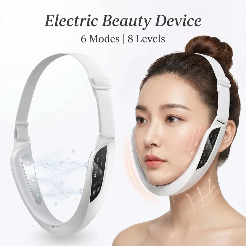 Electric Beauty Lifting Device for Face Lifting V 6 Mode 8 EMS Micro-current Radiant Face Massage Double Mention Skin Care