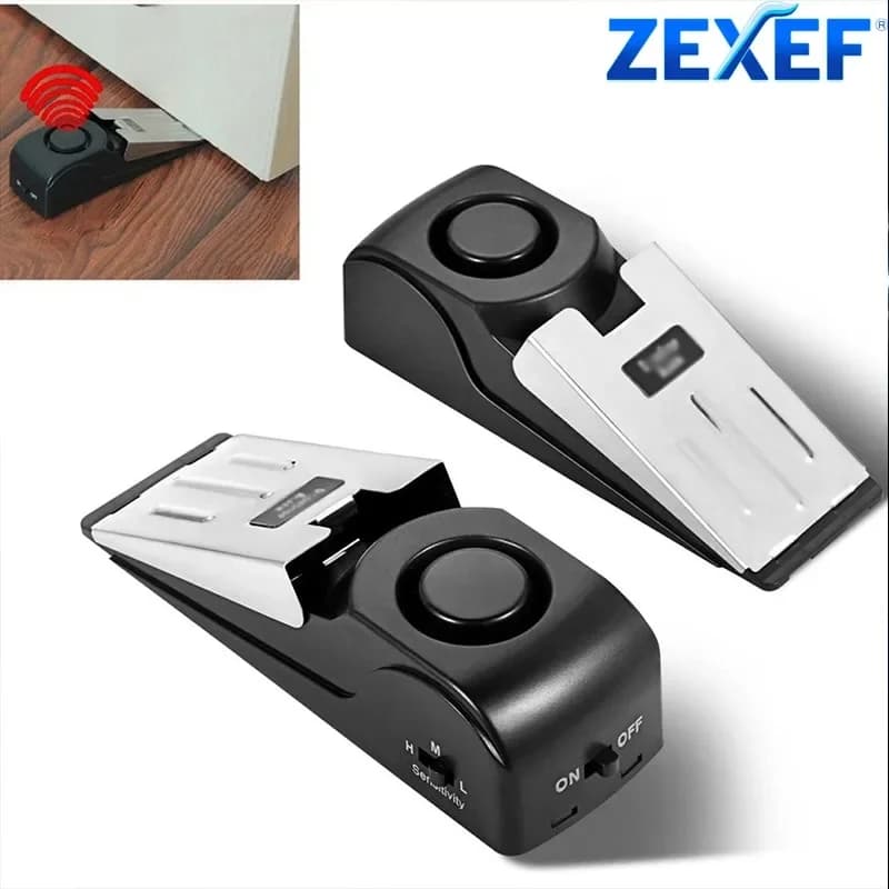 ZEXEF mini protezione di sicurezza 125DB sistema di allarme antifurto domestico cuneo per uso domestico spina per porta attrezzatura di allarme di emergenza