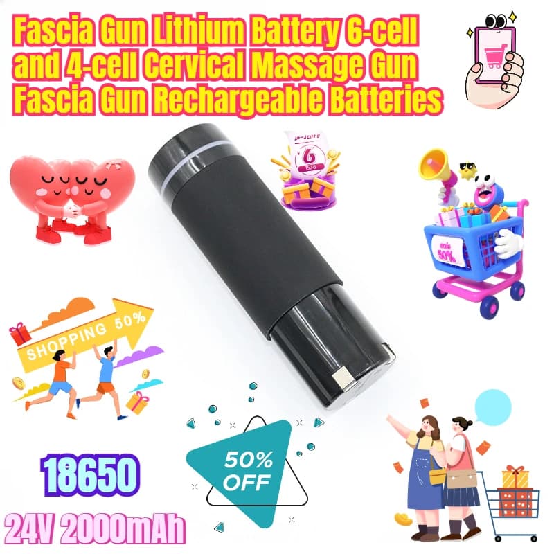 Lithium battery for 24 V 2000 mAh band rechargeable battery for 6-cell cervical massage gun and 4 cells