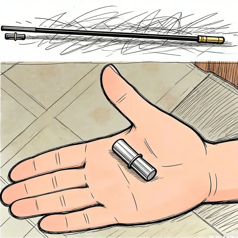 Bacchetta magica da 100 pezzi che appare mini canna (nera 50 cm di lunghezza) Trucchi magici da palcoscenico con commedia magica da strada