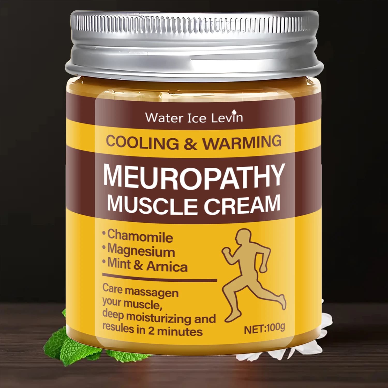Meuropathy Muscular Cream (Refreshing and Heating), Chamomile/Magnese Fuse, Nutre/Elastic Skin Hydrate in 2 Minutes