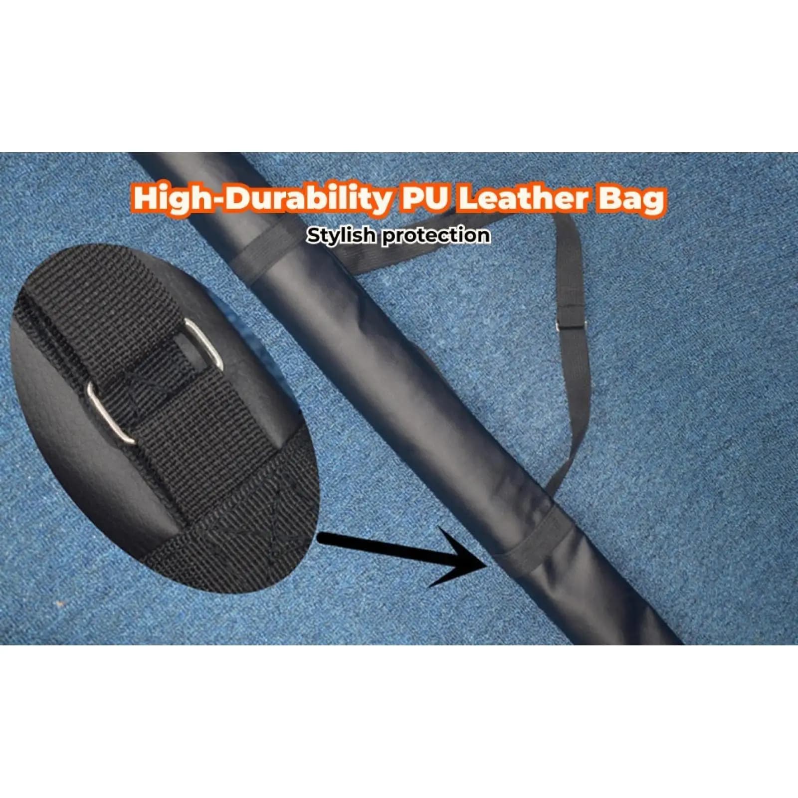 Borsa per stecche da biliardo in pelle PU con tracolla, custodia per riporre le stecche, accessorio per riparazione punte delle stecche