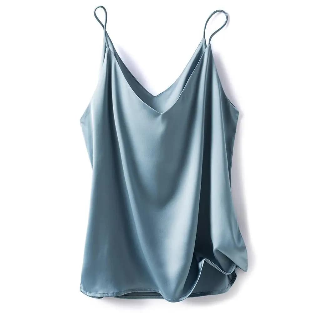 Estate 2026 Canotta femminile Solido Coreano Crop Top Slim Nero Bianco Maglia Donne Sexy Senza maniche Con Scollo A V Grigio Tee Canotte Y2k