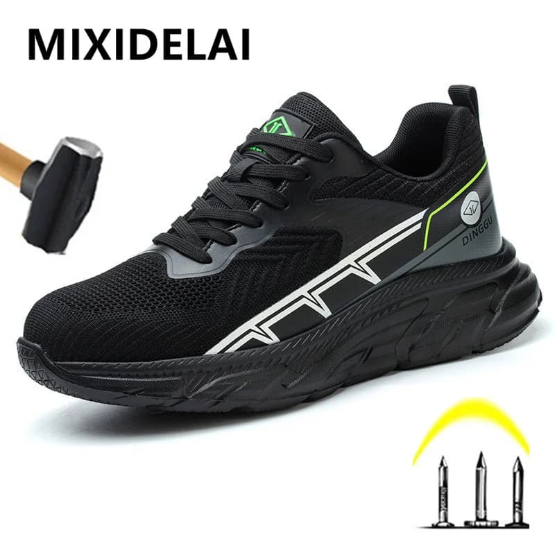 Scarpe da ginnastica da lavoro da uomo Scarpe indistruttibili di marca Nuove scarpe antinfortunistiche da uomo Scarpe protettive anti-sfondamento anti-perforazione Stivali da lavoro da uomo