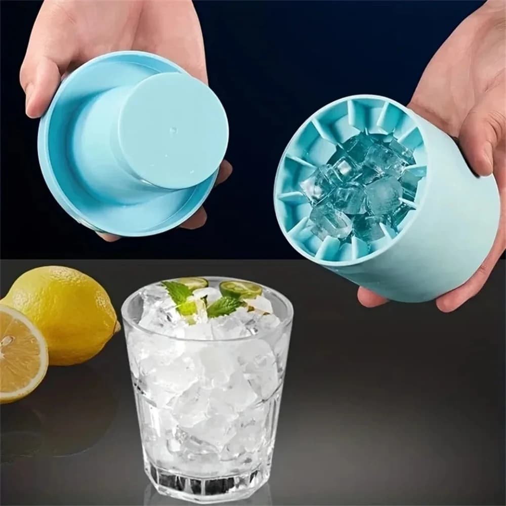 Stampo in Silicone per Cubetti di Ghiaccio, Mini Stampo Cilindrico per Ghiaccio, Creatore di Ghiaccio Fai-da-Te per Frigorifero, Accessorio Creativo per Bar e Bevande