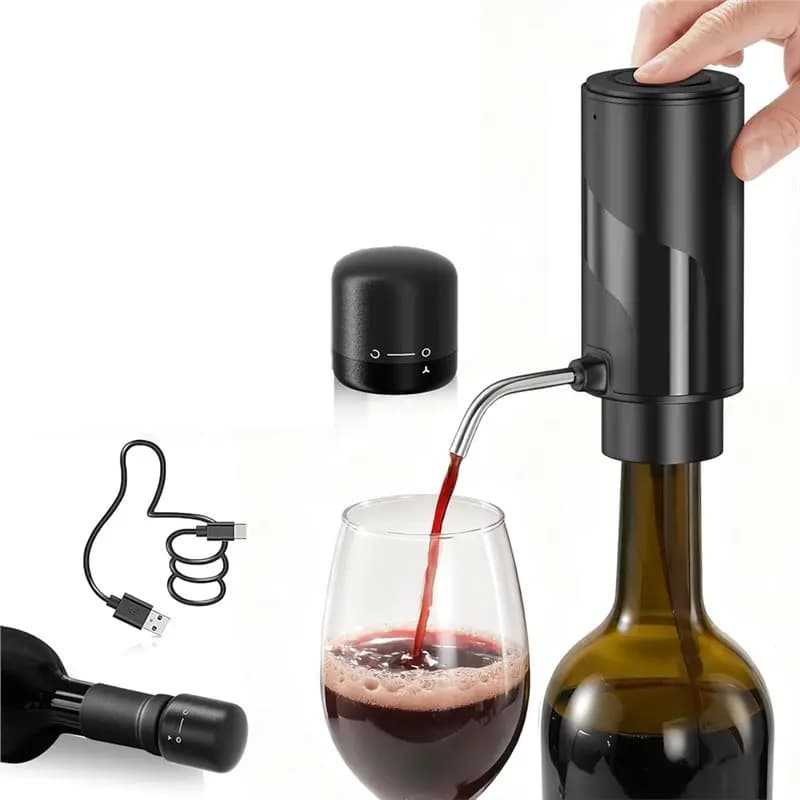 A74G-Touchless Electric Bottle Pump Dispenser Automatic Beverage Pourer For Whisky, Alcoholic Drinks& More, USB Rechargeable