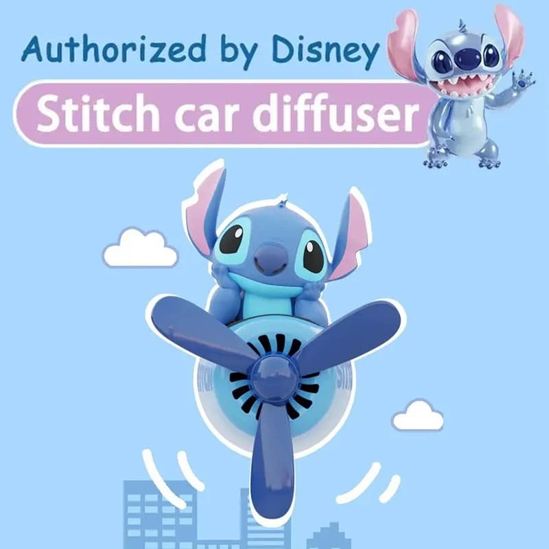 Stitch Deodorant for Car Accessories Catch Universal Blue Perfume Diffuser Suitable for interiors Animated cartoon fragrance ornament