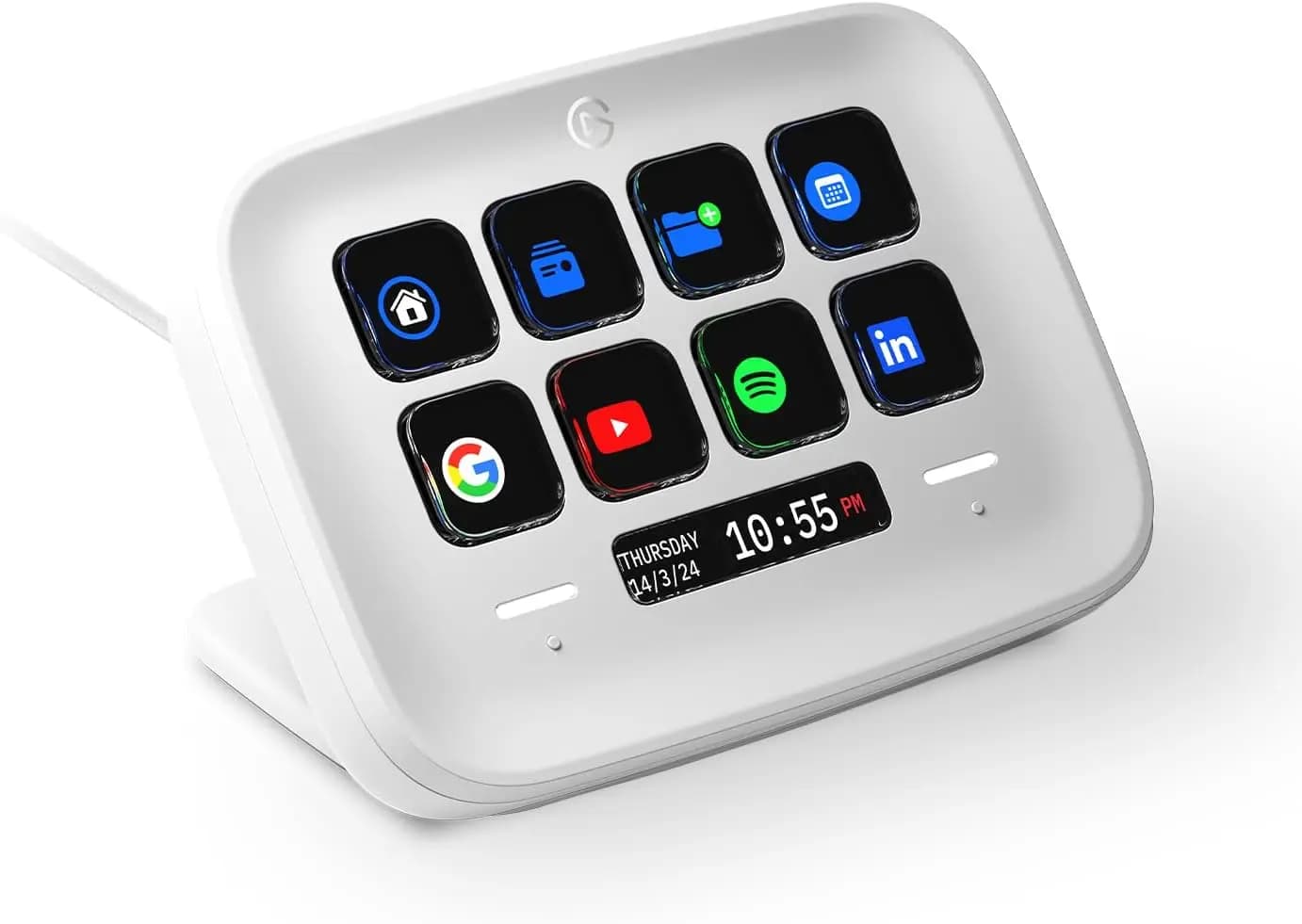 8 Customizable Keys & 2 Touch Points Stream Deck Neo – Speed Up Tasks, Control Apps, Smart Home, Works with Mac & PC