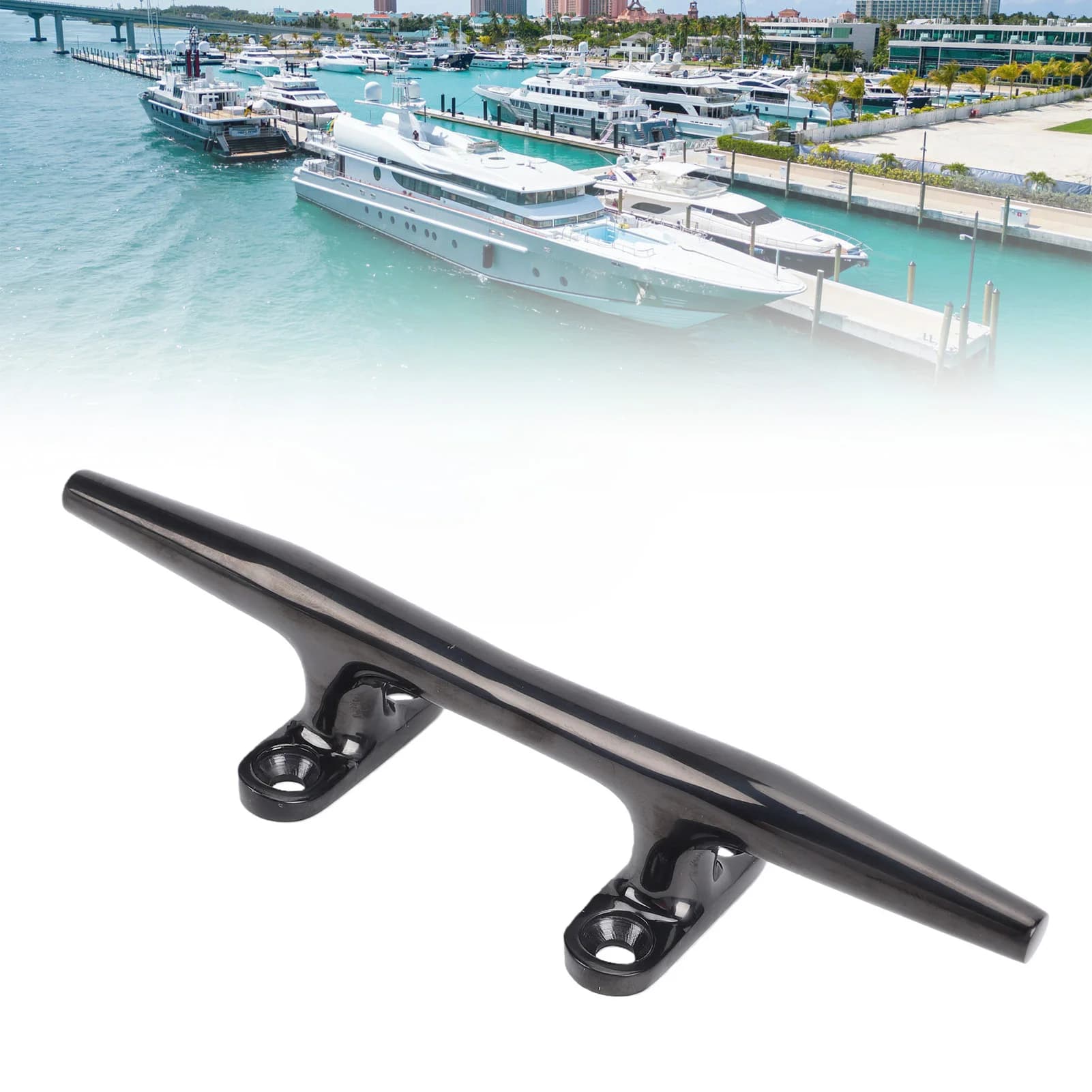 Boat Cleat 8 Inch Open Base Stainless Steel Dock Cleat Kayak Mooring Cleat for Yachts Ships Marine Rope Cleat Boat Mooring Cleat