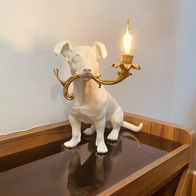 Lampada da tavolo per morso di cane impertinente Lampada da scrivania a LED Rio Lampada da tavolo Luci decorative per soggiorno Camera da letto Cafe Hotel Lampada da comodino