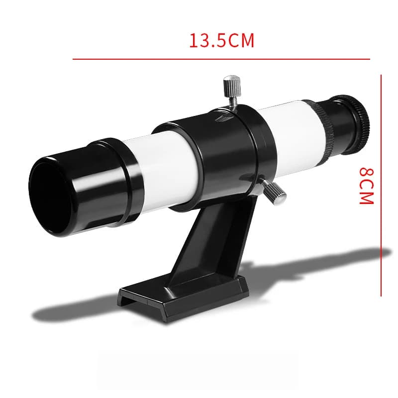 Portable 5x24 Finder Scope Astronomical Telescope Finder Scope with Inline Base Stand Multi Use Crosshair Telescope Finderscope