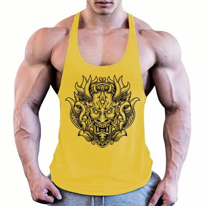 Cotton Suspender Fitness Vest Men, Loose Bodybuilding Muscle Durable Gym Sportswear for Consistent Fitness Training