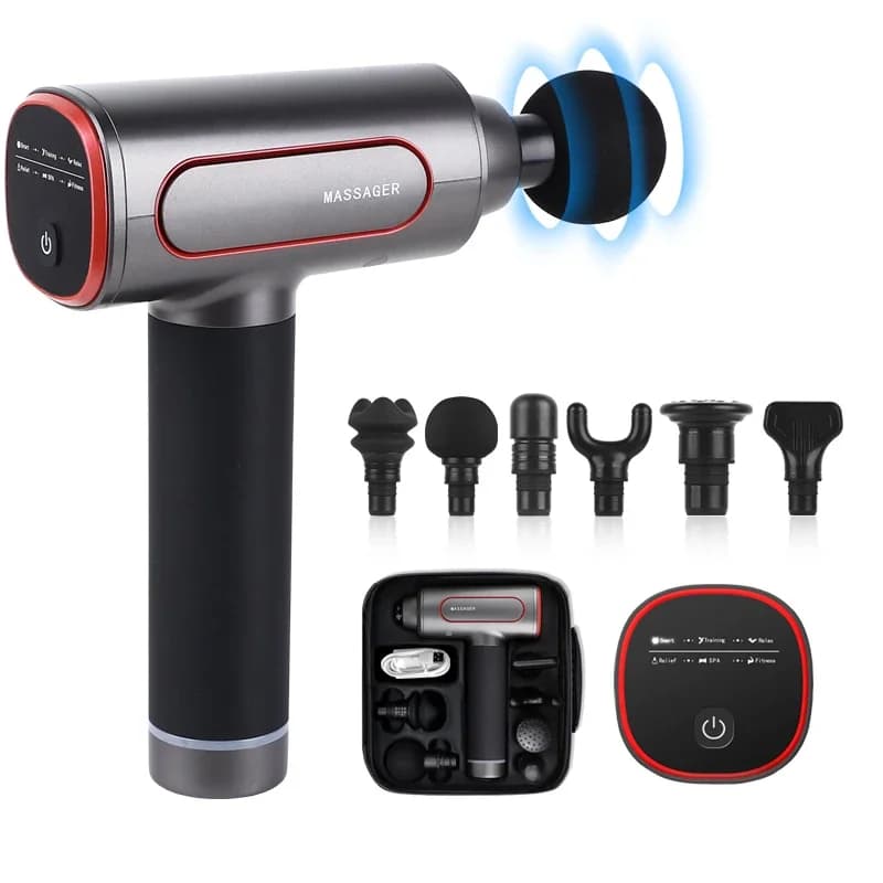 Deep Wireless Muscular Massage Gun with Rechargeable Battery
