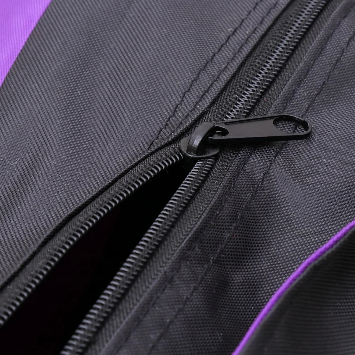 Extra spacious purple yoga mat bag with removable shoulder strap, wear-resistant, ideal for air travel