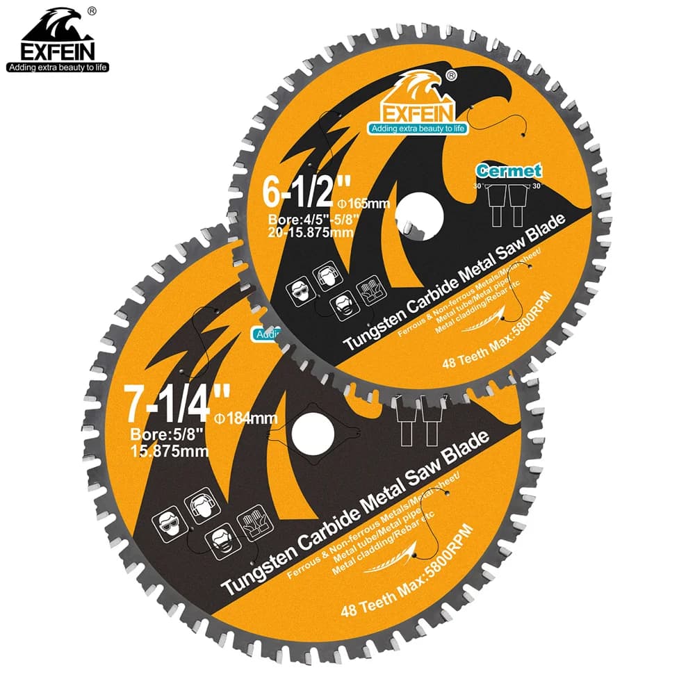 EXFEIN Sega circolare in metallo Disco da taglio Lama per sega in ferro in carburo ceramico per piastra metallica Sega per barra di rinforzo per tubazioni di tubi metallici