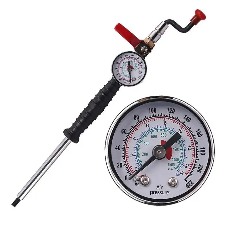 Manometro universale 0-15 Bar/220 Psi per gonfiaggio pneumatici auto, moto e camion con tester di pressione - Strumento di riparazione