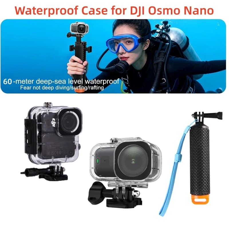 For DJI Osmo Nano Camera Dive Shell Waterproof Case Thumb Sports Camera Accessories Diving Protective Case Waterproof 60M