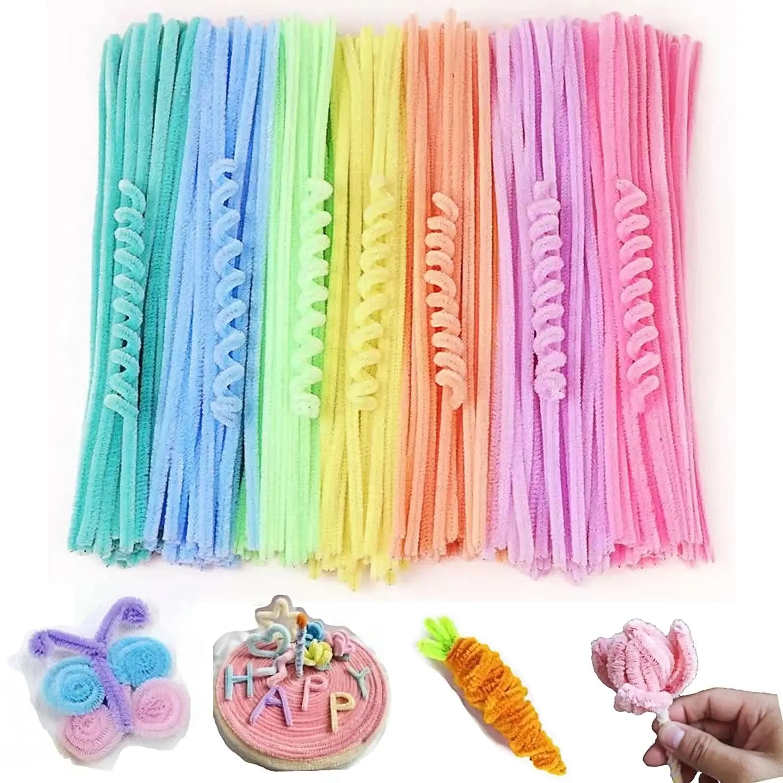 100 pz 30cm ciniglia steli scovolini giocattoli educativi per bambini fatti a mano colorati steli di ciniglia tubo per forniture artigianali fai da te