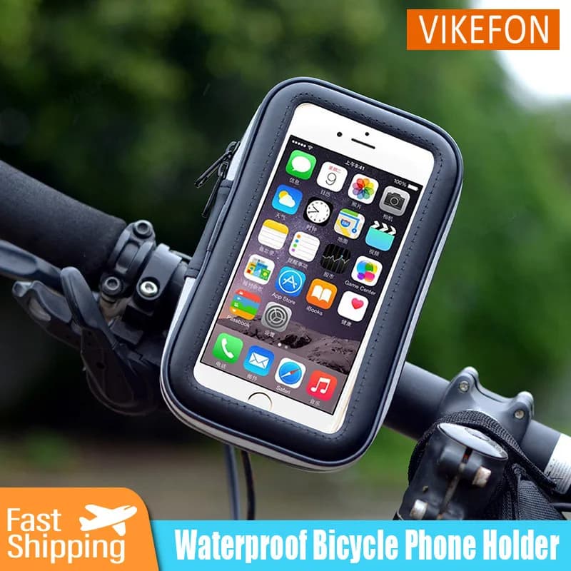 Outdoor Cycling Phone Holder Bicycle Motorcycle Touch Screen GPS Waterproof Storage Bags for Smartphones Bike Motor Accessories