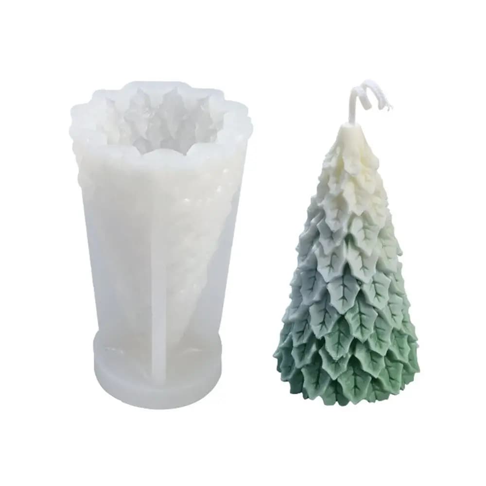 Stampi in Silicone per Gesso a Forma di Pupazzo di Neve, Ornamenti Natalizi, Stampi per Candele e Resina a Forma di Albero di Natale