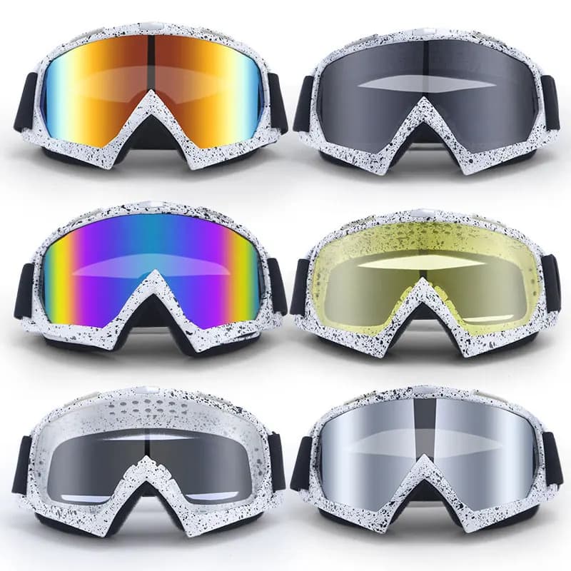 Occhiali da moto tattici Paintball Wargame Protezione per gli occhi Airsoft Equitazione all'aperto Sport da sci Occhiali antivento QG263S