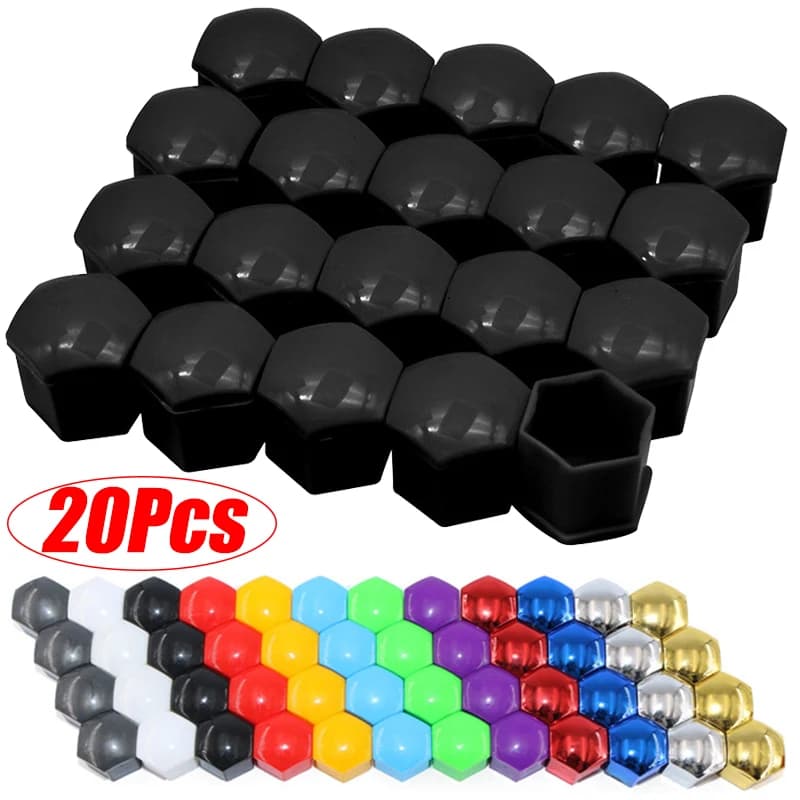 20 Pz Auto Ruota Dado Tappi Anti-Rug Auto Mozzo Vite di Protezione Coperture Auto Pneumatico Vite Tappi Dado Bullone Coperture Auto Esterno 17/19/21mm