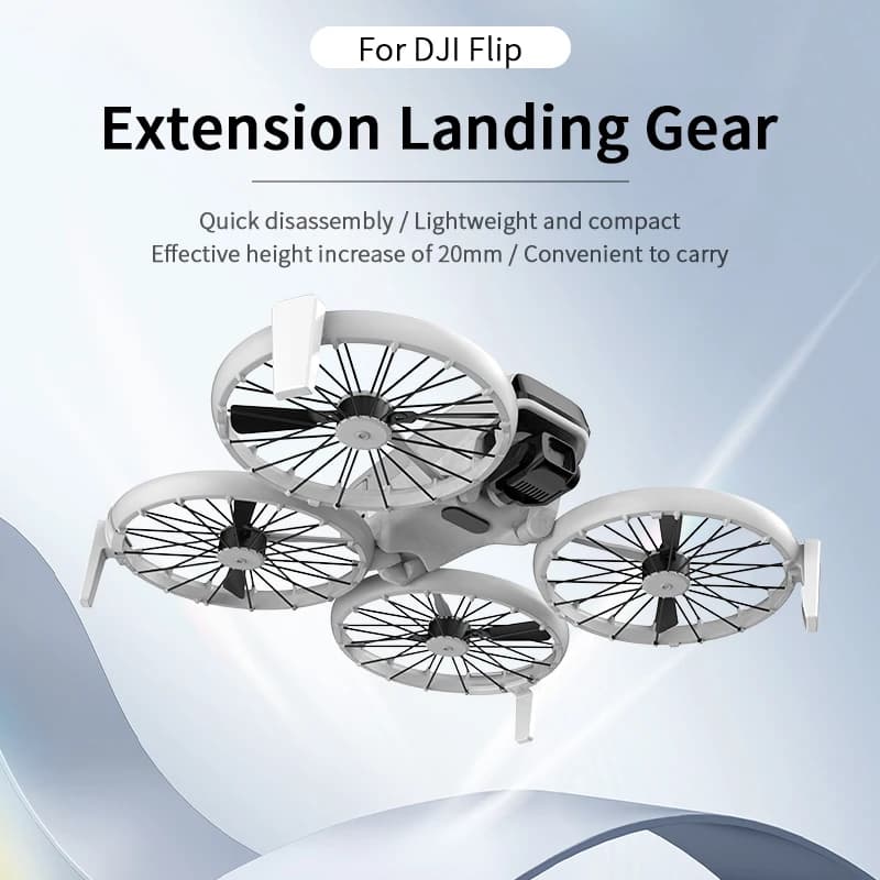 Per DJI Flip Drone Staffa del carrello di atterraggio Pieghevole Altezza crescente Treppiede Protezione giunto cardanico Staffa fissa Supporto gamba Accessorio