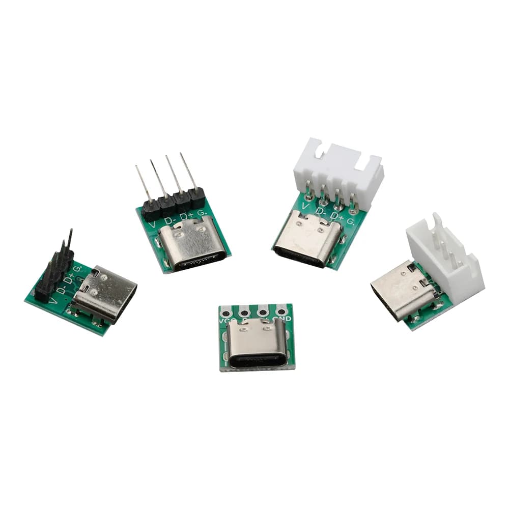 5PCS USB Type C Connector Card FAI DA TE 3.1 Serial Basic Breakout Connector Female 16P Per Line Data Transfer Cable