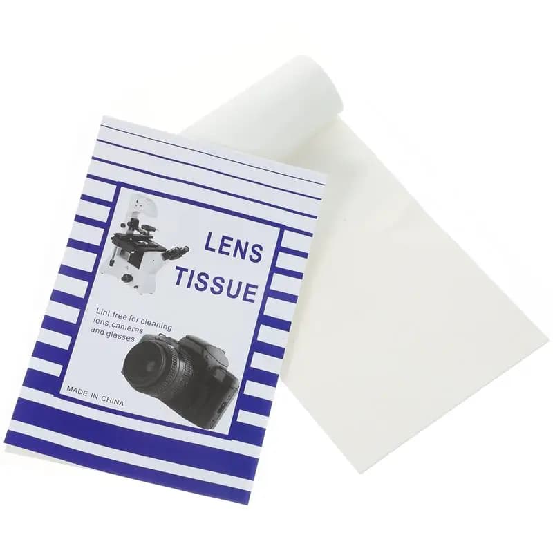Salviette antipolvere da 100 pezzi microscopio per fotocamera carta per la pulizia dell'obiettivo della fotocamera salviette per microscopio Kit per occhiali detergente per tessuti (bianco)