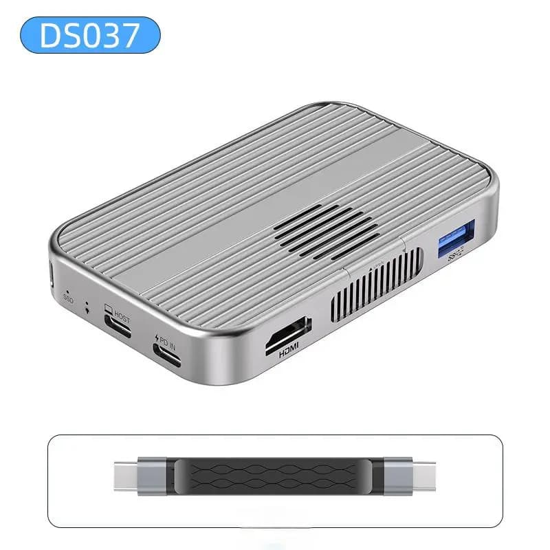 Custodia SSD FC&EC USB-C per iPhone 15/16/17/Pro M.2 NVMe Archiviazione esterna per Mac Adattatore magnetico di trasferimento da 10 Gbps