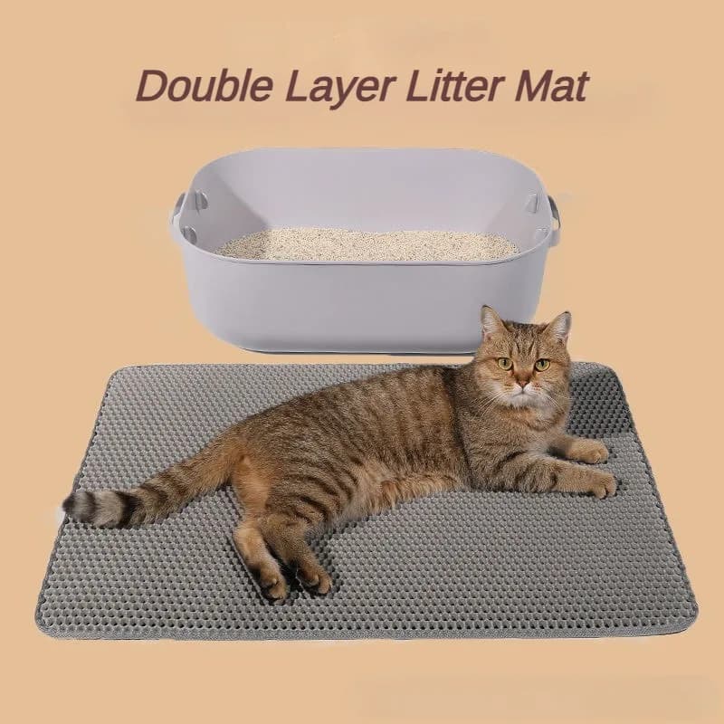 Tappetino per lettiera per gatti a doppio strato Tappetino per lettiera per gatti impermeabile e antiscivolo Tappetino per pulizia materasso lavabile Prodotti Letto per gatti lavabile