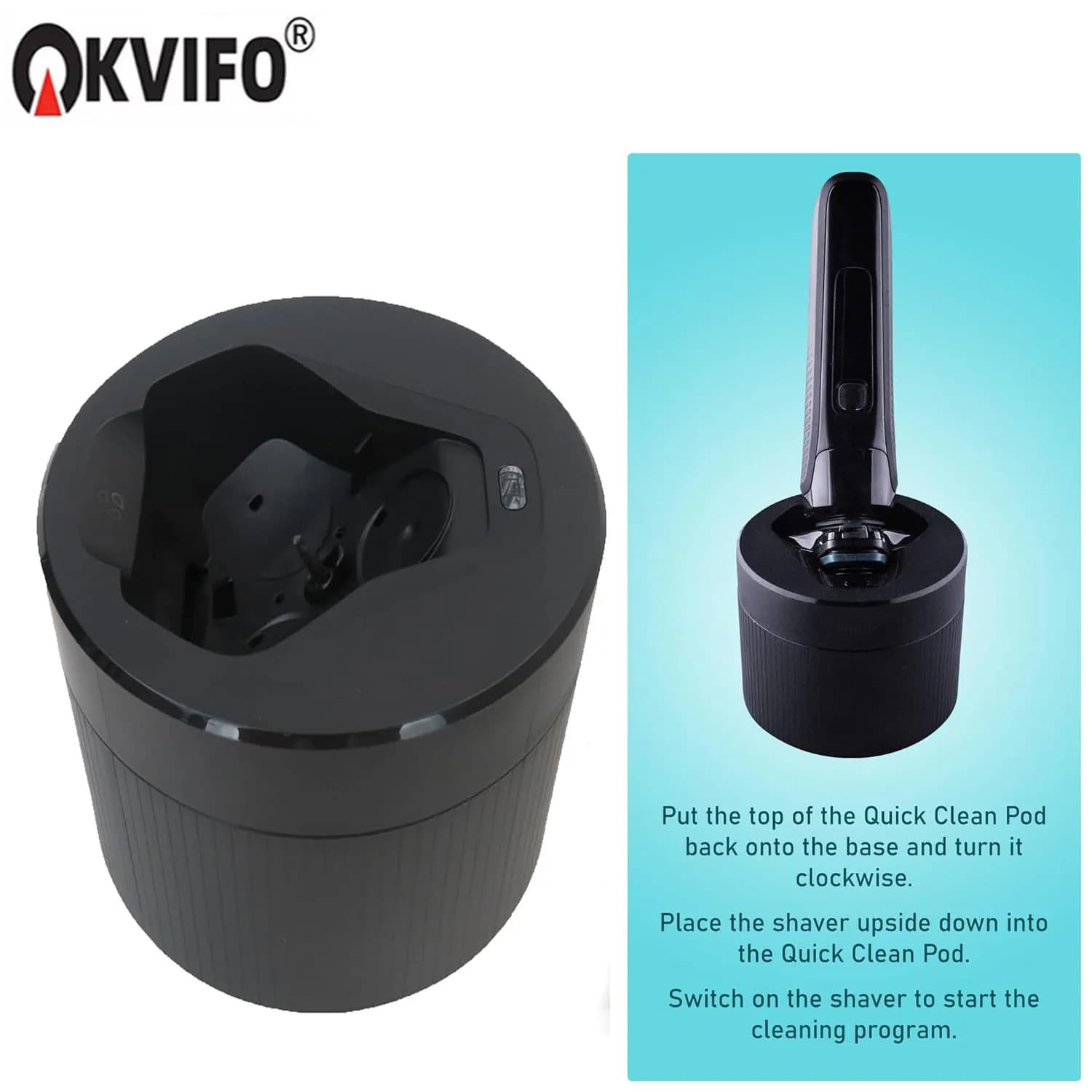 Pod di ricambio per pulizia rapida compatibile con i rasoi Philips serie 2 7000 S9000 S5000 a poligono angolare, per la pulizia Philips