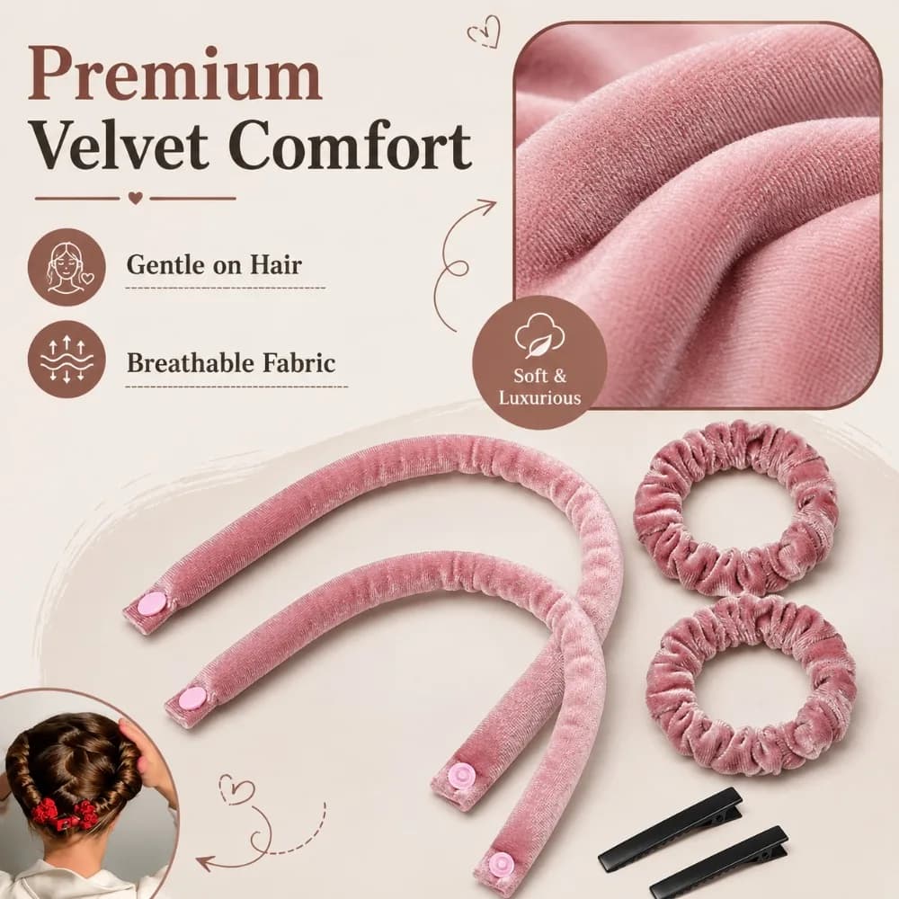 Set di 6 bigodini senza calore per ricci notturni, arricciacapelli senza calore, elastici per capelli, fermagli per capelli, bigodini flessibili per ricci comodi, strumento per lo styling