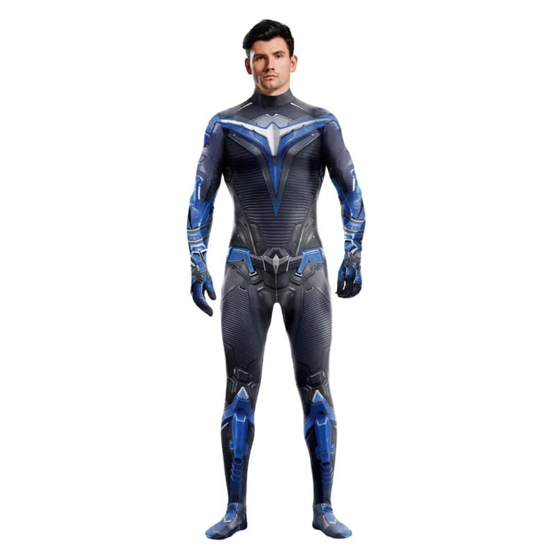 Festa di Carnevale di Halloween Zentai Suit Cavalieri Eroe Nightwing Cosplay Robin Costume Tuta Batgirl Tuta Abiti IR0211b;4.f'