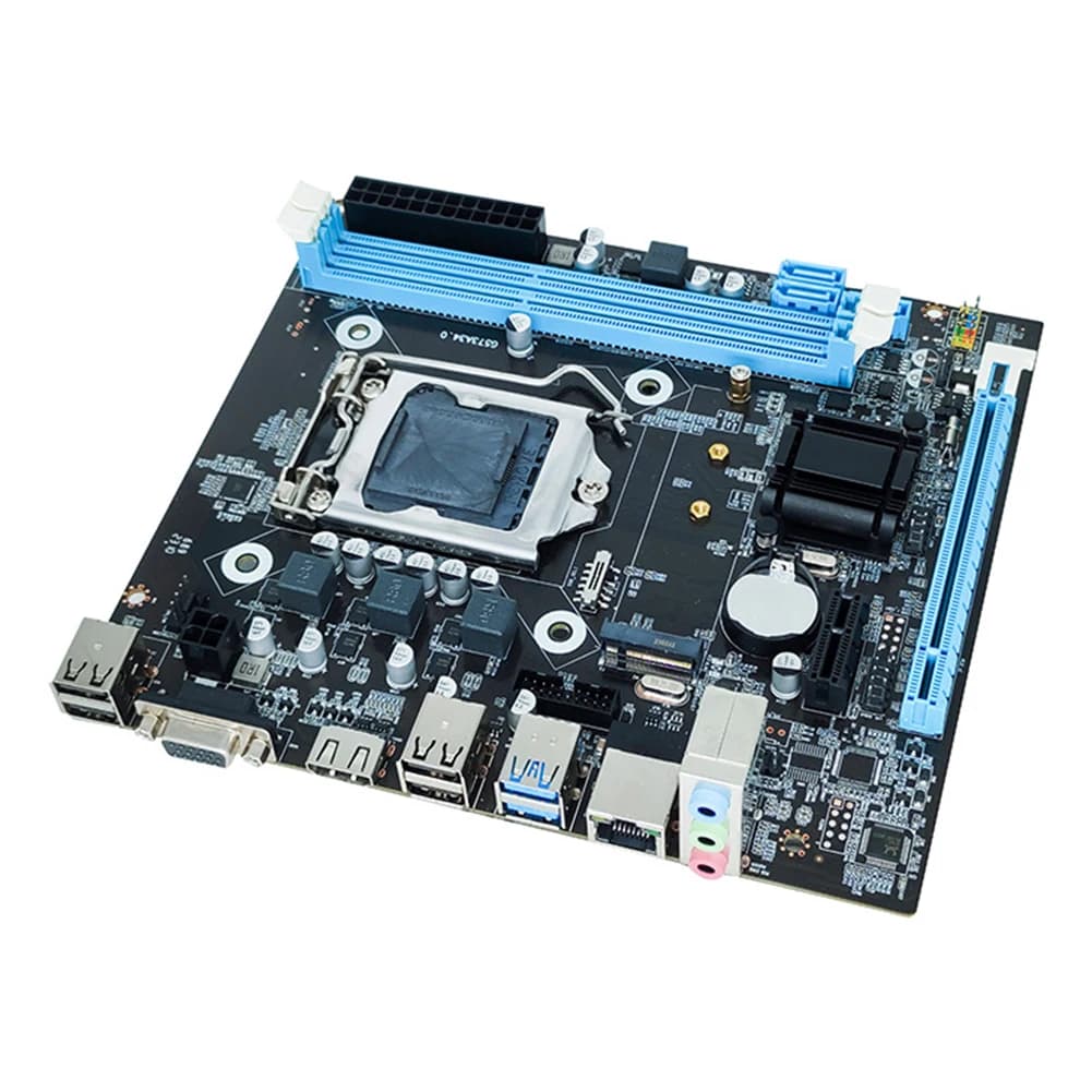 Scheda madre H81 2 X slot SDRAM DDR3 a 240 pin Micro-ATX LGA1150 Scheda madre per PC VGA+compatibile con HDMI+porta RJ45 Supporto SATA 3.0 2.0
