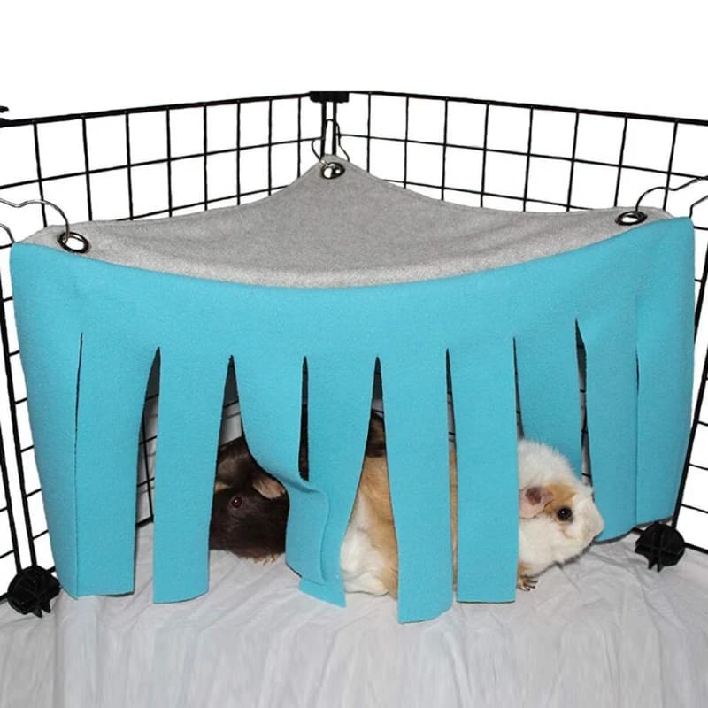Pet curtain with tassel strip, hideout, hammock, curtain, suspended bed, mat, cottage, corner nest for pigs of India, hamsters, curls and small pets