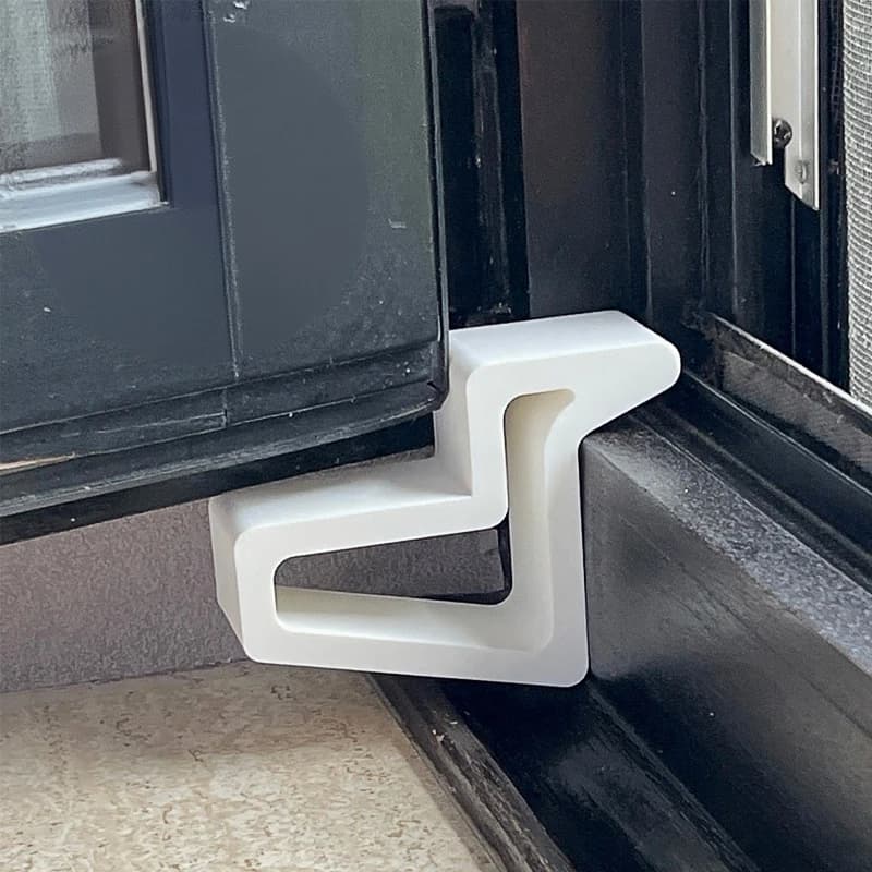 Fermaporta per finestra con serratura a binario Protezione antiscivolo per cuneo per porta Blocco fermaporta resistente ai graffi per balcone camera da letto