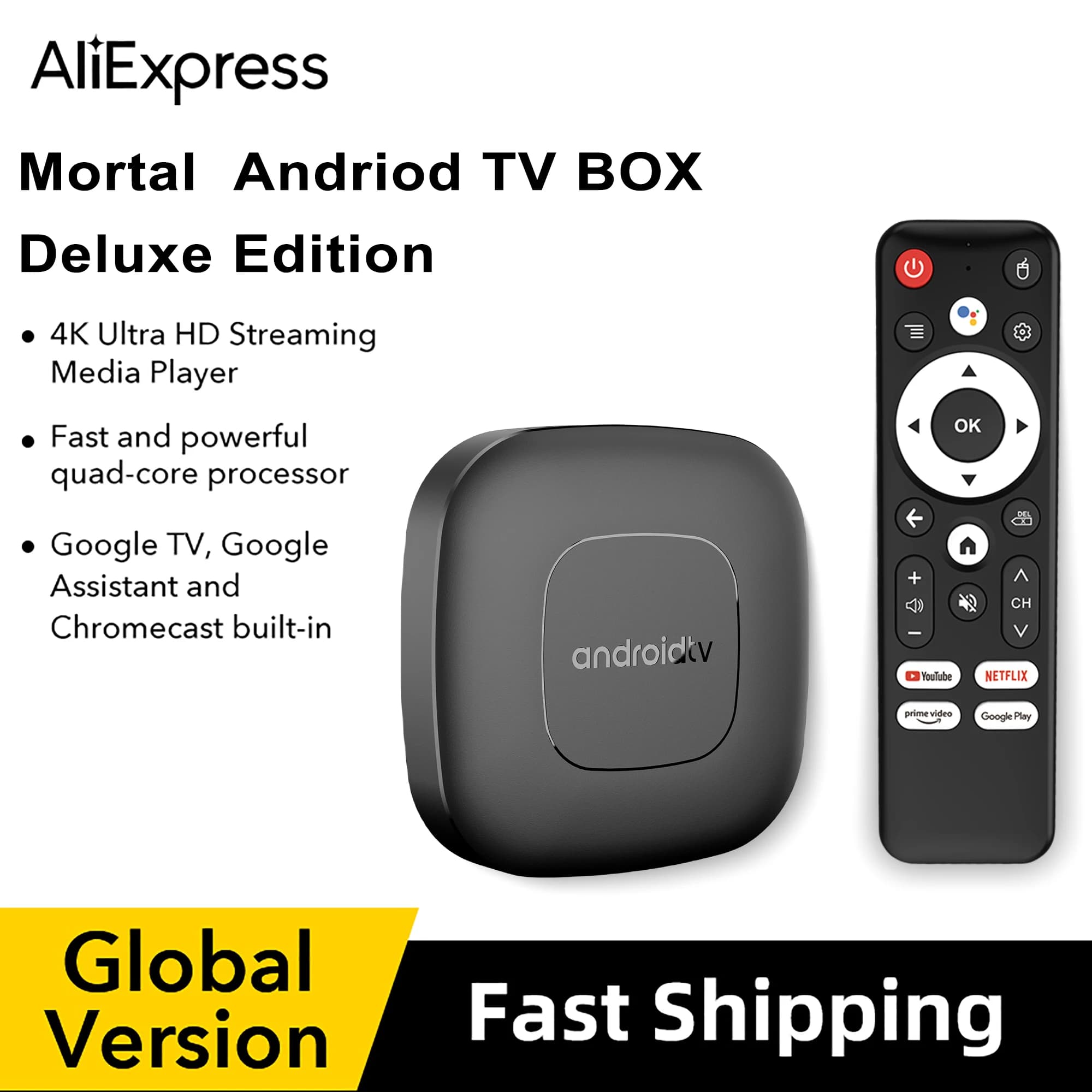 2024 Mortal T1 TV Box Android Allwinner H313 Quad Core HDR10+ 4K 2GB RAM 8GB 16GB ROM 2.4G&5G Wifi Home Theater Media Player