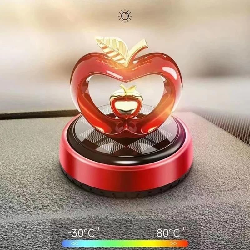 Heart Shaped Solar Car Fragrance Decorations Car Dashboard with Refreshing Perfume