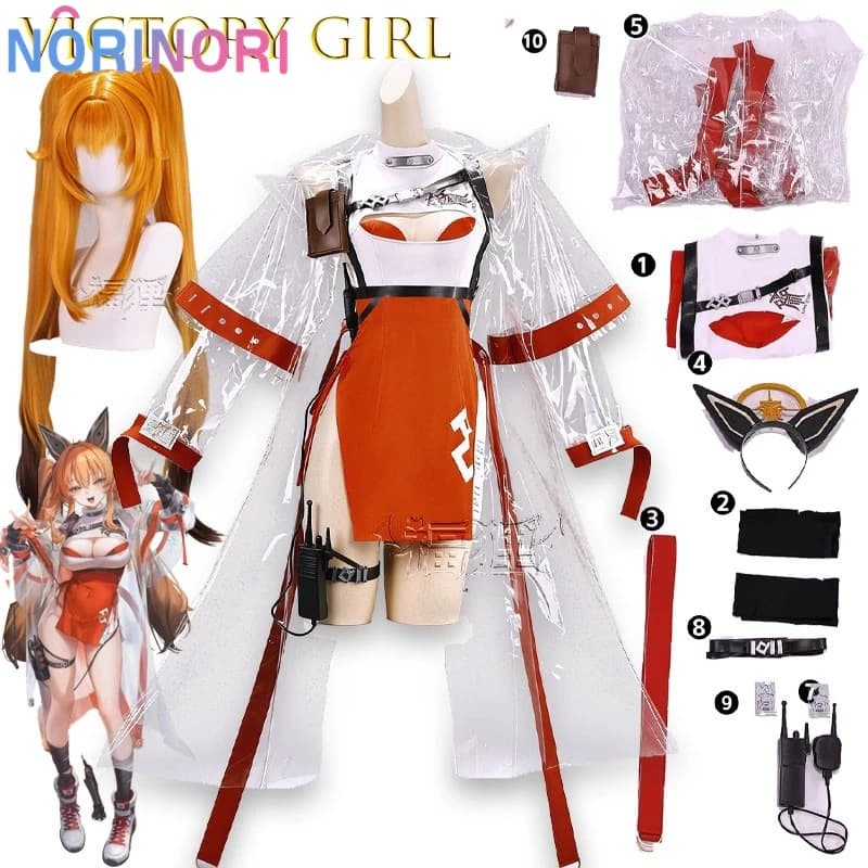 Anime Game God Victory ‌Yuni‌ Cosplay Costume Outfit Carnival Comic Role Play Uniform Dress Wig Ying Ning Halloween Party Lolita