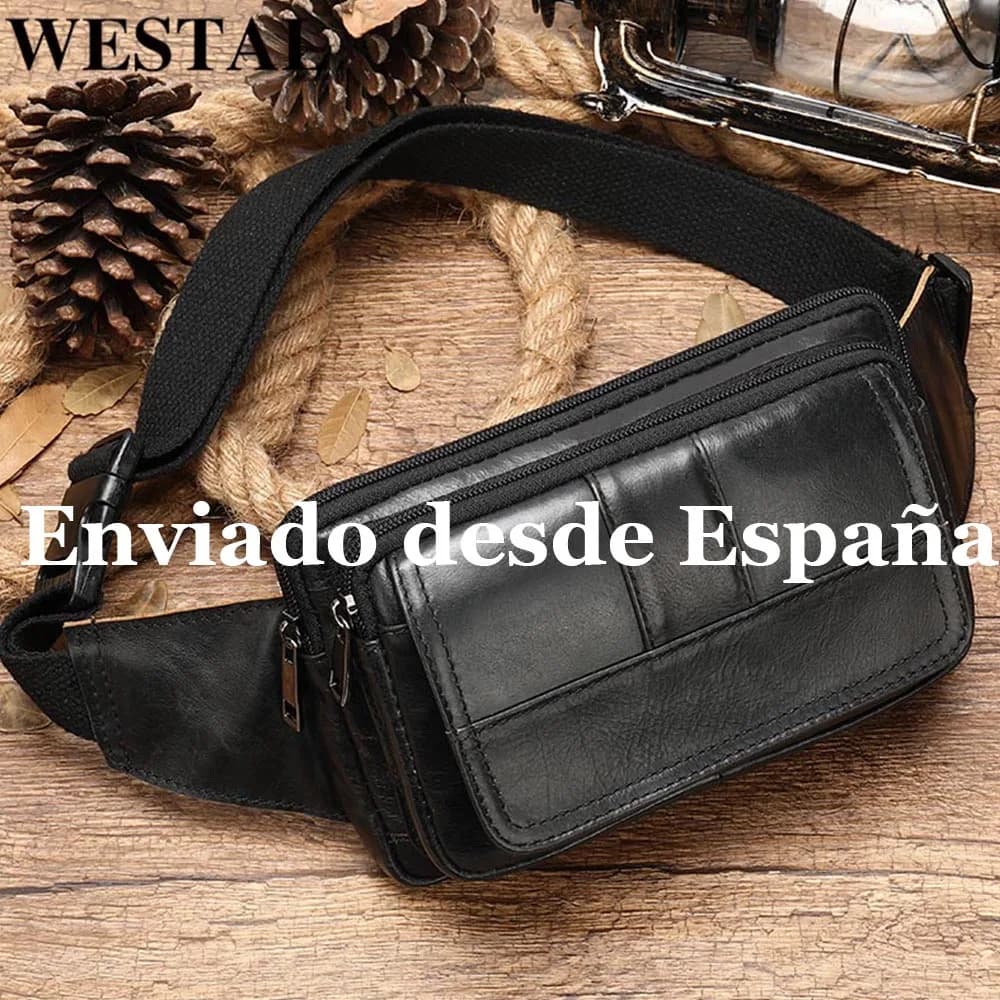 WESTAL marsupio da uomo marsupio da uomo marsupio da uomo in vera pelle marsupio marsupio Sport Phone marsupio da uomo marsupi 8966