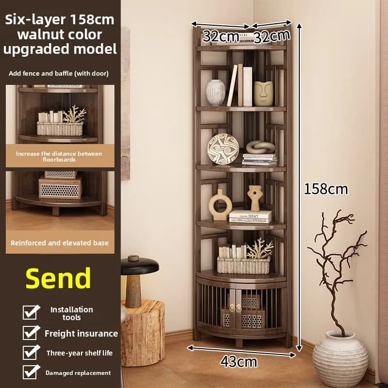 Firm Household Goods Corner Rack Multi-layer Triangular Storage Shelf Living Room Floor-to-wall Cabinet Kitchen Corner Tripod